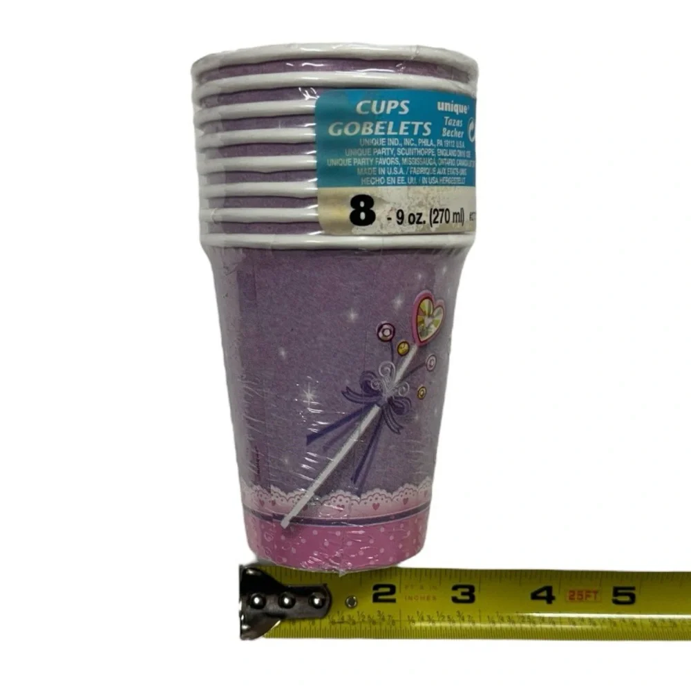 Unique brand 3 sets of 8 cute pink cups, 24 cups total brand new in packaging!